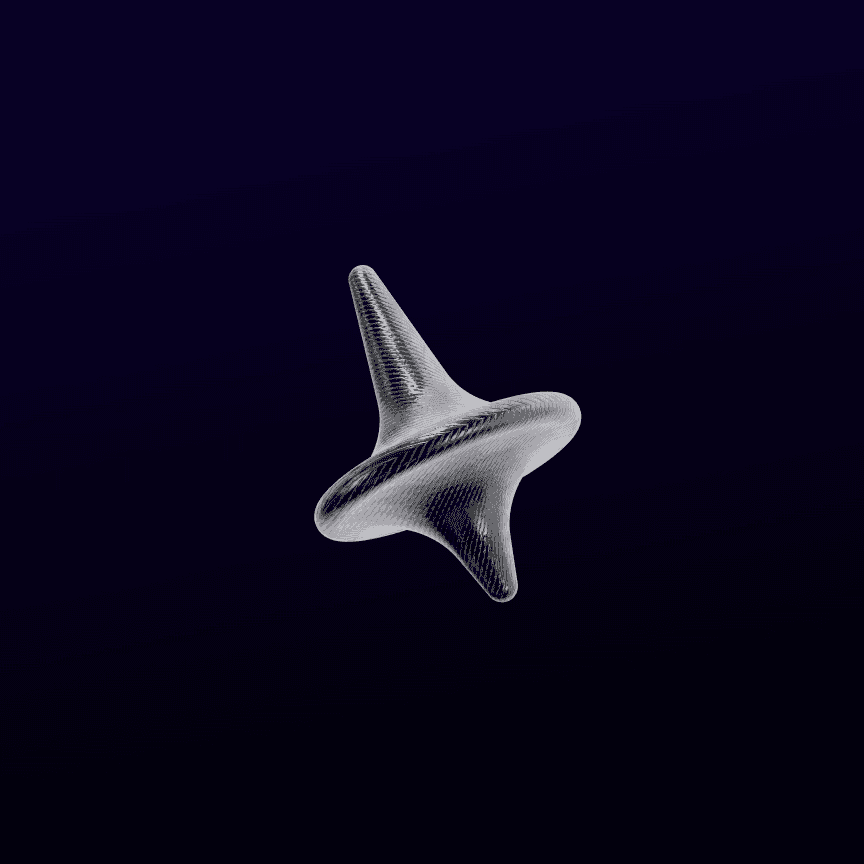3D silver star on a dark background
